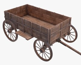 Wooden Cart 3D model