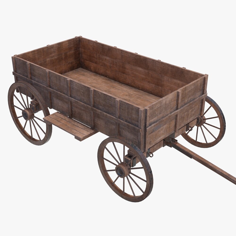 Wooden Cart 3D 모델 