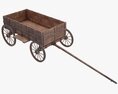 Wooden Cart Modello 3D