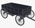 Wooden Cart 3d model dashboard