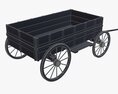Wooden Cart 3D-Modell seats