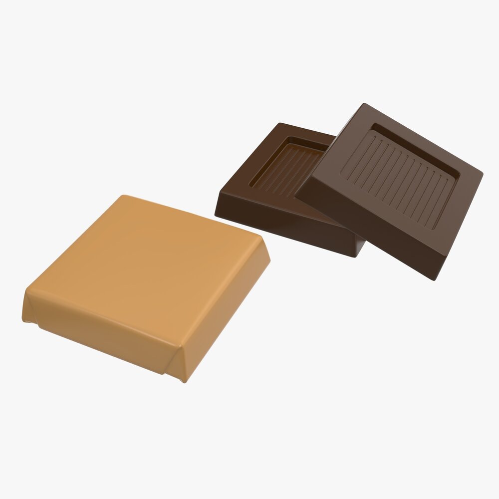 Chocolate Small With Packaging Modelo 3d