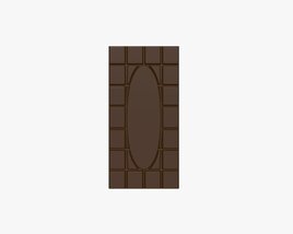 Chocolate Bar Brown 02 3D model