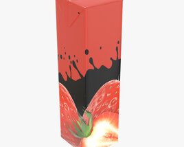Juice Cardboard Box Packaging 1000ml Slim 3D model