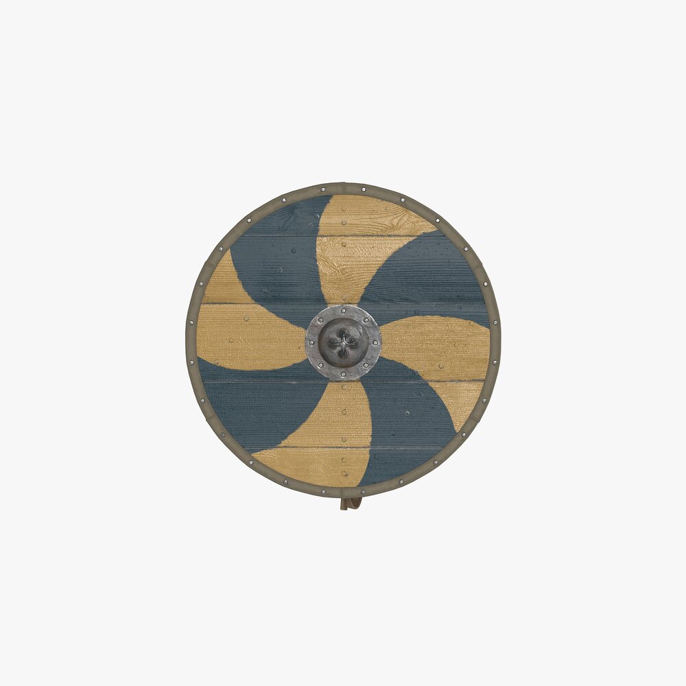 Viking Round Shield 3 3Dモデル