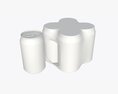 Packaging For Standard Four 330ml Beverage Soda Beer Cans Modello 3D
