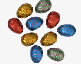 Chocolate Candy Eggs 3D 모델 