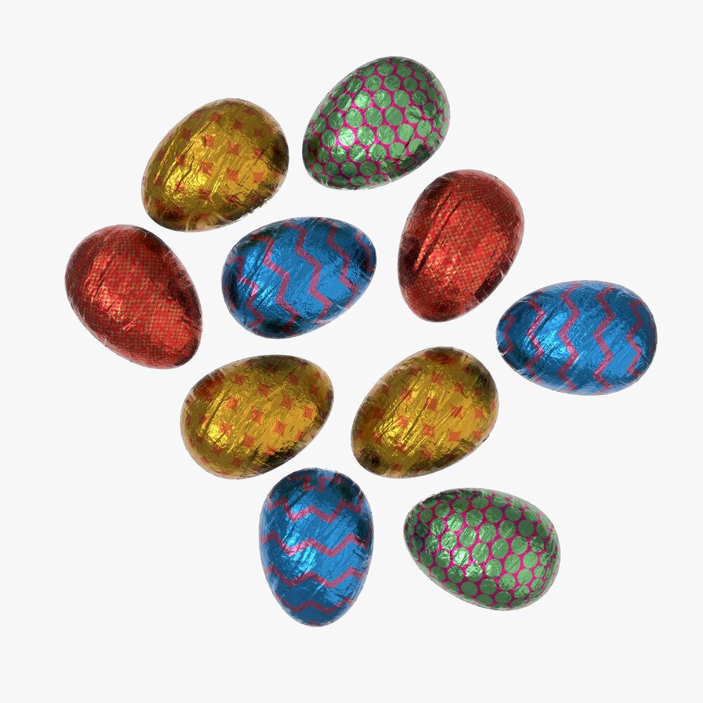 Chocolate Candy Eggs 3D model
