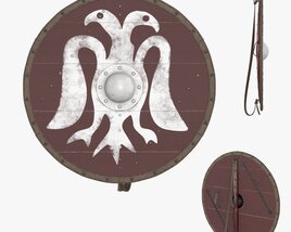 Viking Round Shield Modello 3D