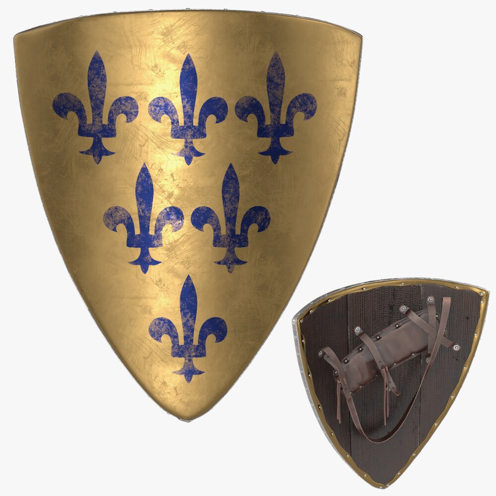 Triangular Knight Shield 3D model