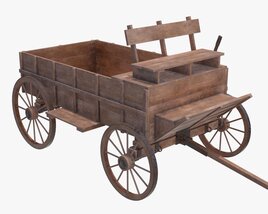 Wagon Wooden 3Dモデル