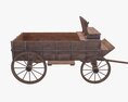 Wagon Wooden 3d model