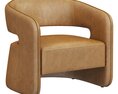 Restoration Hardware Gia Open-Back Leather Chair 3Dモデル