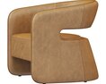 Restoration Hardware Gia Open-Back Leather Chair Modelo 3D