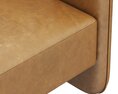 Restoration Hardware Gia Open-Back Leather Chair Modèle 3d