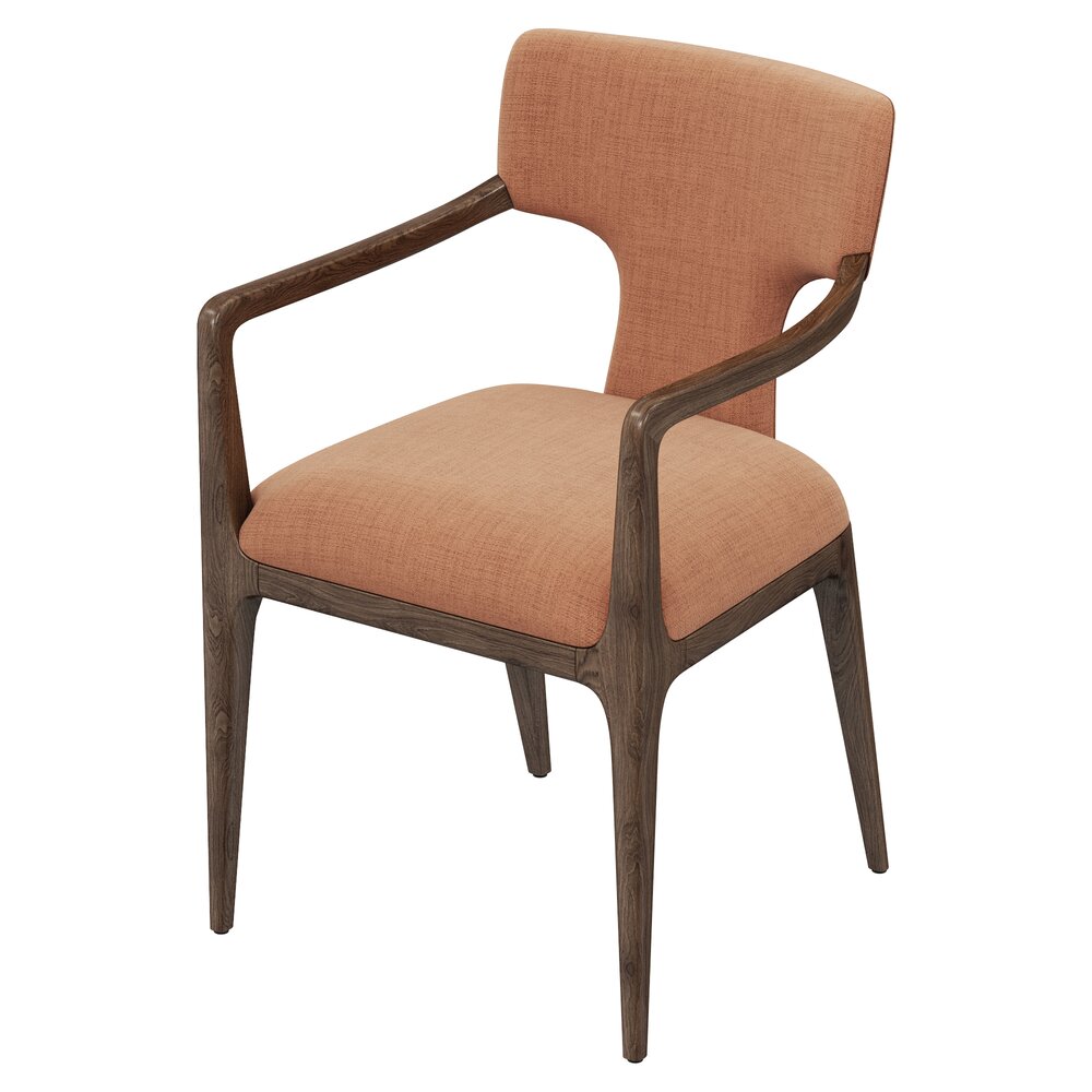Restoration Hardware Lign Upholstered Fabric Dining Armchair 3Dモデル