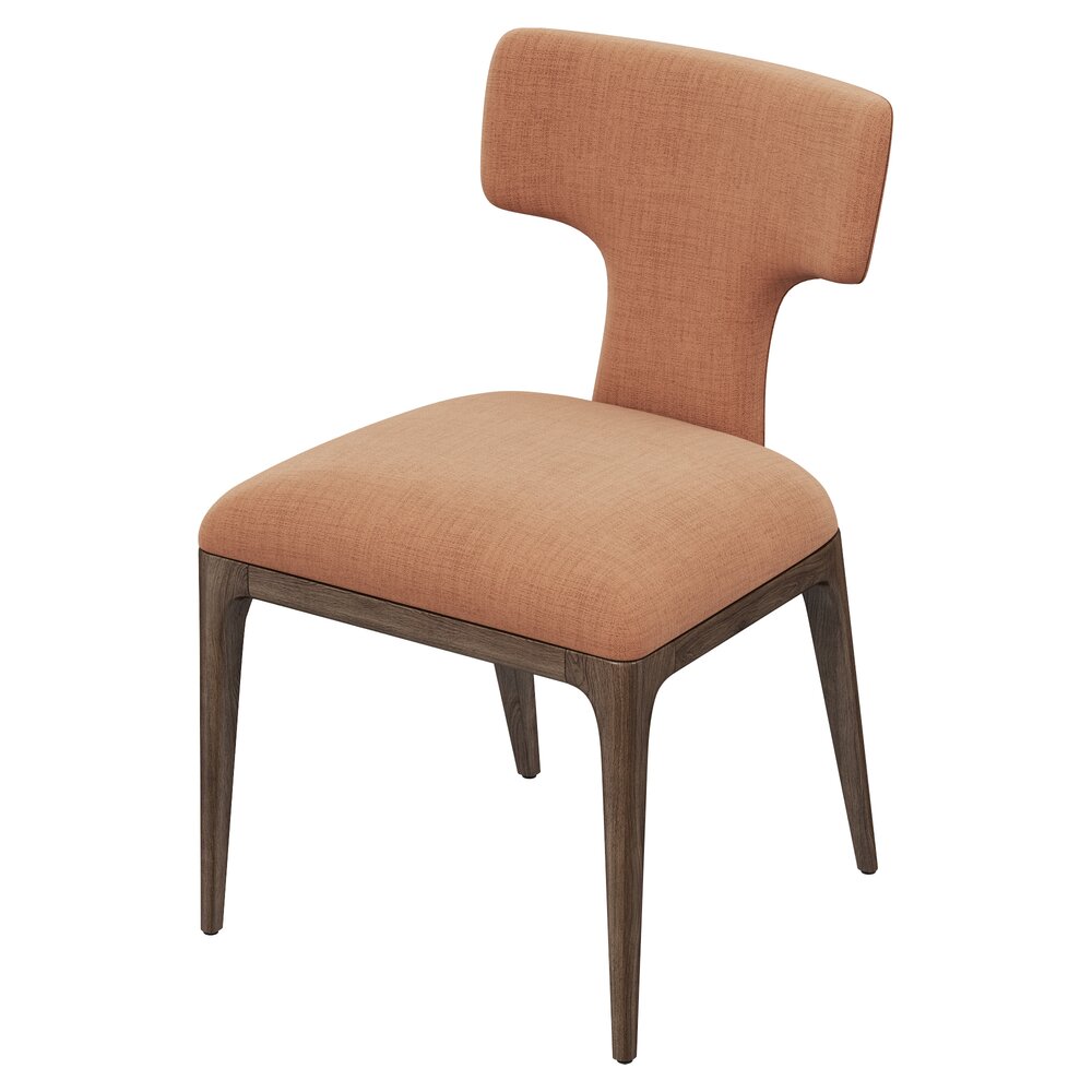 Restoration Hardware Lign Upholstered Fabric Dining Side Chair 3D 모델 