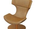Restoration Hardware Boson Leather Swivel Chair 3d model