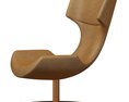 Restoration Hardware Boson Leather Swivel Chair 3D 모델 