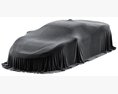 Car Cover Supercar 3D 모델  back view
