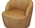 Restoration Hardware Emilia Leather Lounge Chair Modello 3D