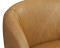 Restoration Hardware Emilia Leather Lounge Chair 3D-Modell