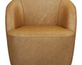 Restoration Hardware Emilia Leather Lounge Chair 3D 모델 