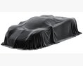 Car Cover Hypercar 3D 모델  back view