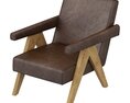 Restoration Hardware Jakob Leather Lounge Chair 3D-Modell