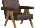 Restoration Hardware Jakob Leather Lounge Chair 3d model