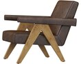 Restoration Hardware Jakob Leather Lounge Chair Modelo 3d