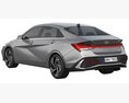 Hyundai Elantra 2024 3D 모델  wire render
