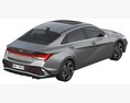 Hyundai Elantra 2024 Modello 3D vista dall'alto