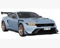 Ford Mustang GTD 2025 3D模型 后视图
