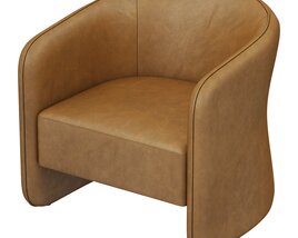 Restoration Hardware Gia Leather Chair 3D-Modell