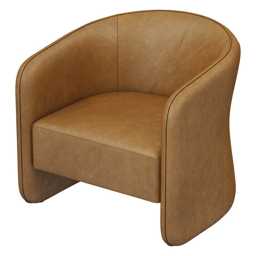 Restoration Hardware Gia Leather Chair Modèle 3D