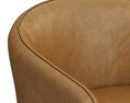 Restoration Hardware Gia Leather Chair Modelo 3D