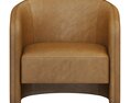 Restoration Hardware Gia Leather Chair Modelo 3d