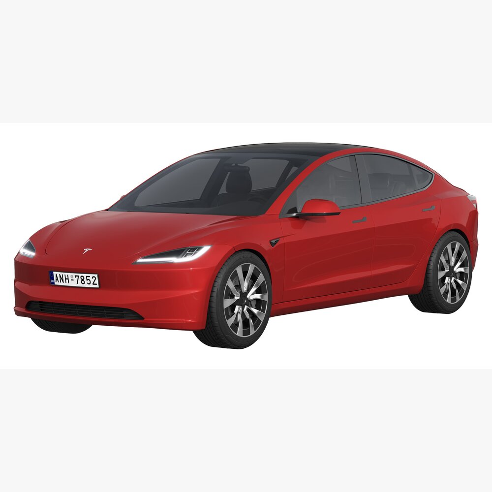Tesla Model 3 2024 3D модель