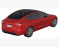 Tesla Model 3 2024 3D-Modell Draufsicht