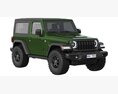 Jeep Wrangler Willys 2024 3D 모델  back view