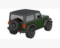 Jeep Wrangler Willys 2024 Modèle 3d vue du dessus