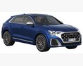 Audi SQ8 2024 3D-Modell Rückansicht