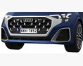 Audi SQ8 2024 Modello 3D clay render