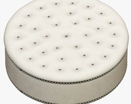 George Smith Round Buttoned Pouffe Modelo 3d