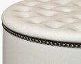 George Smith Round Buttoned Pouffe 3D 모델 