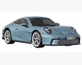 Porsche 911 S-T 3D模型 后视图