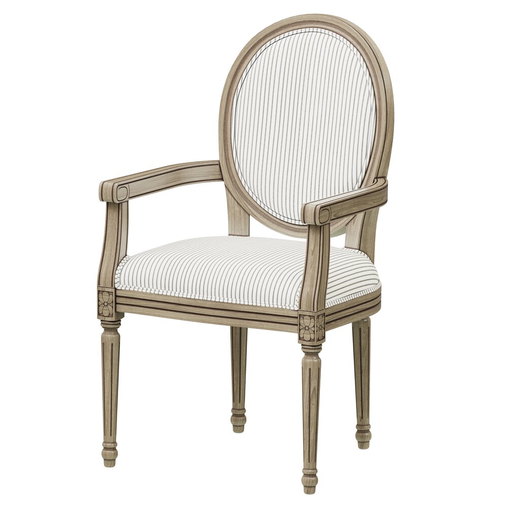 Loft Concept French Chairs Provence Strip ArmChair 3D model