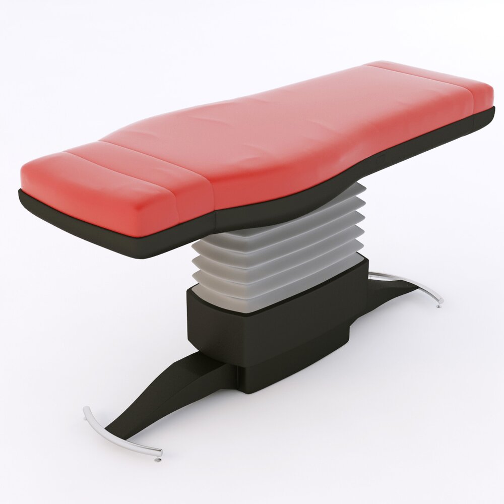 Portable Massage Table Red 3D model