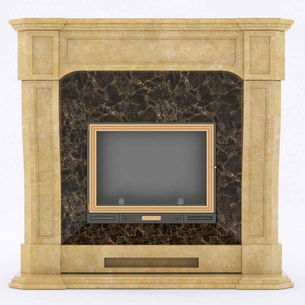 Marble Fireplace 7 Modelo 3d